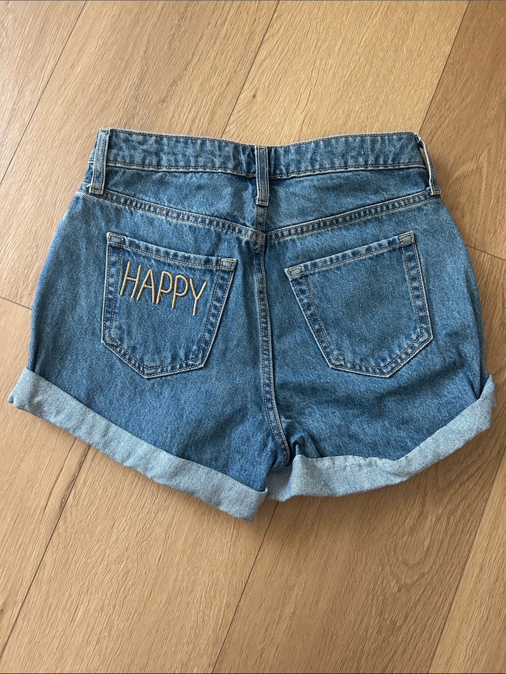 Wild Fable Classic Blue Denim Rolled-Hem Women's Shorts